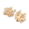 Rack Plating Brass Box Clasps KK-A183-66G-2