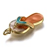 Brass Enamel Pendants X-KK-B026-25G-3