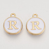 Golden Plated Alloy Charms X-ENAM-S118-01R-1