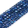 Electroplate Glass Beads Strands X-EGLA-A044-T4mm-L12-1