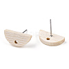 Ash Wood Stud Earring Findings EJEW-N017-011N-3