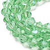 Transparent Electroplate Glass Beads Strands GLAA-F029-3mm-C24-3