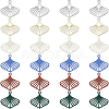 BENECREAT 24Pcs 6 Colors Alloy Pendants FIND-BC0003-28-1