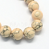 Dyed Synthetic Turquoise Gemstone Bead Strands TURQ-R032-8mm-XSS06-2
