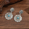 Zinc Alloy & Acrylic Stud Dangle Earrings WG70D1A-02-3