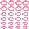 Gorgecraft 60Pcs 3 Style Silicone Pendant SIL-GF0001-28C-1