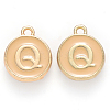 Golden Plated Alloy Enamel Charms ENAM-S118-06Q-1