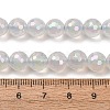 Electroplated Natural Agate Beads Strands G-B191-A07-8mm-01-5