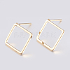 Brass Stud Earring Findings X-KK-F744-03KCG-1