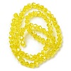 Transparent Electroplate Glass Beads Strands GLAA-F029-3mm-C21-2