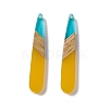 Transparent Resin & Walnut Wood Pendants RESI-M027-12A-1