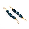 Imitation Gemstone Resin Beaded Purse Strap Extender FIND-WH0005-89B-1