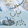 Olycraft 2 Strands Frosted Round Natural Green Rutilated Quartz Beads Strands G-OC0004-61B-5