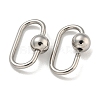 Non-Tarnish 304 Stainless Steel Screw Carabiner Lock Charms STAS-C092-03B-P-2