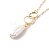 Natural Baroque Pearl Pendant Necklace NJEW-JN03599-03-1