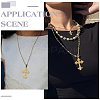 12Pcs Alloy Big Gothic Pendants ALRI-ME0001-01-5