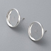 304 Stainless Steel Stud Earring Settings STAS-K131-E-01S-1