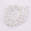 Electroplate Transparent Glass Beads Strands EGLA-T020-11-A02-2
