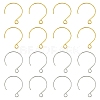 24Pcs 2 Colors Ion Plating(IP) 304 Stainless Steel Earring Hooks STAS-FS0001-65-1