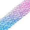 Gradient Color Baking Paint Glass Bead Strands X1-DGLA-A039-T4mm-A06-4