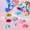 48Pcs 12 Colors Star Silicone Beads SIL-TA0001-56-5