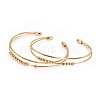 Long-Lasting Plated Brass Cuff Bangles BJEW-E370-03G-1