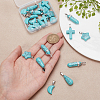 24Pcs 6 Styles Synthetic Turquoise Pendants Sets G-AR0005-22-3