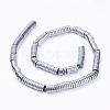 Electroplate Non-Magnetic Synthetic Hematite Beads Strands G-F510-03P-8mm-2