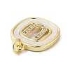 Rack Plating Brass Micro Pave Clear Cubic Zirconia Pendants KK-E102-33G-U-2
