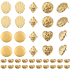 CHGCRAFT 20Pcs 5 Style 304 Stainless Steel Stud Earring Findings STAS-CA0002-12-1