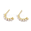 Rack Plating Brass Studs Earrings Findings EJEW-R162-32G-1