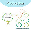 2 Bags Summer Beach Glass Seed Beaded & Natural Shell & Alloy Starfish Charm Anklet Sets AJEW-TA0003-69E-3