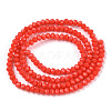 Opaque Solid Color Imitation Jade Glass Beads Strands EGLA-A044-P4mm-D03-2