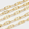 Soldered Brass Dapped Cable Chains KK-S335-01G-1