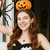 80Pcs 8 Styles Halloween Theme Opaque Resin Pendants RESI-UN0001-10-5