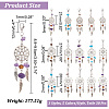 30Pcs 5 Styles Woven Net/Web with Wing Tibetan Style Alloy Pendant Decorations HJEW-AB00258-2