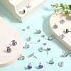 100Pcs Flat Round Stainless Steel Stud Earring Settings STAS-SP0001-61B-P-4