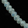Crystal Glass Rondelle Beads Strands EGLA-F049C-01-1
