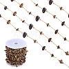 Natural Tiger Eye Chips Beaded Chains CHC-SZ0001-62J-1