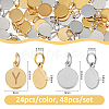 48Pcs 2 Colors 304 Stainless Steel Charms STAS-FH0002-29A-2