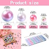 Rainbow ABS Plastic Imitation Pearl Beads OACR-YW0001-79-3