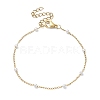 Glass Pearl Beaded Chain Bracelet X-BJEW-JB09432-2