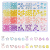 CHGCRAFT 6 Styles 4 Colors Transparent Acrylic Beads TACR-CA0001-29-1