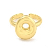 Brass Letter Open Cuff Rings for Women RJEW-G313-01O-G-2