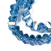 Electroplate Transparent Glass Beads Strands LS-EGLA-Q139-01A-A27-3