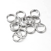 Eco-Friendly PVD Vacuum Plating & Long-Lasting Plated Brass Open Jump Rings KK-E663-7mm-P-1