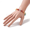Natural & Synthetic Mixed Gemstone Beaded Stretch Bracelet BJEW-JB09257-4