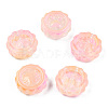 Transparent Spray Painted Glass Beads GLAA-N035-037-G03-2