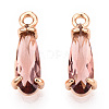 Faceted Glass Pendants GLAA-T010-004G-1