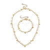 Brass Curb Chains Jewelry Set SJEW-JS01123-1